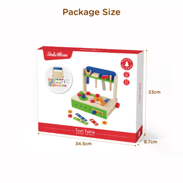 Wooden mini tool bench toy Portable storage tool bench Children's educational disassembly and assembly toys - Image 4