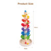 Wooden petal music tree track ball game Children's educational learning beads educational toys