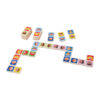Wooden domino puzzles, various colors and patterns, educational wooden toys