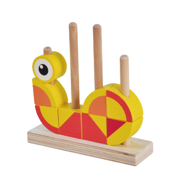 Wooden geometric stacking blocks, butterfly building block puzzle, educational Intellectual Toddler Multi-Shape Stacking Toy Set for Toddler Boys and Girls - Image 2