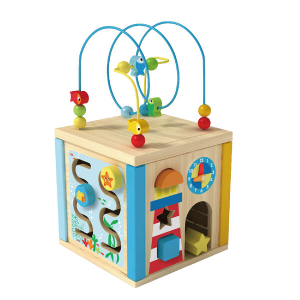 Wooden Rubik's Cube Toys 5-in-1 Ocean Montessori Toys Children's Educational Multifunctional Rubik's Cube Learning Toys - Image 2