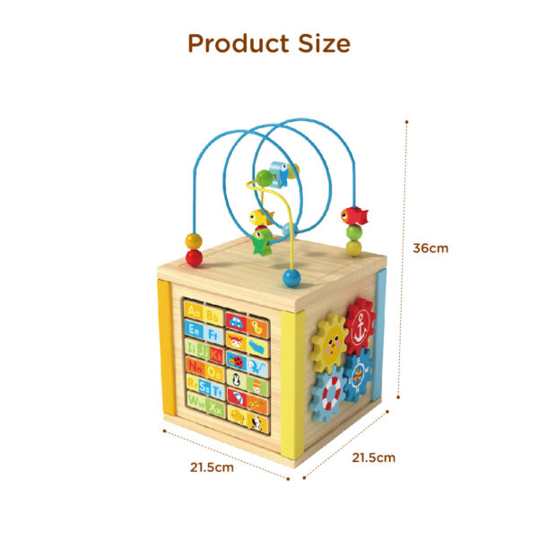 Wooden Rubik's Cube Toys 5-in-1 Ocean Montessori Toys Children's Educational Multifunctional Rubik's Cube Learning Toys - Image 3