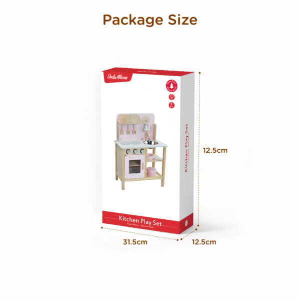 Pink cooking wooden set toys girls hobby play house kitchen toys - Image 5
