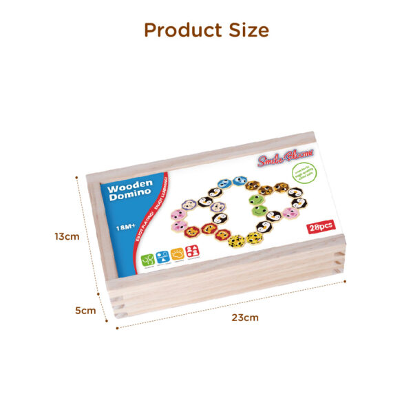 Wooden domino puzzle educational animal domino building blocks suitable for preschool children to learn - Image 4