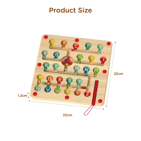 2 in 1 letter maze chess board and flying chess combination wooden children's educational concentration toys - Image 3