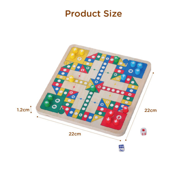 Montessori 2 in 1 marine animal maze chess board and flying chess combination wooden children's educational concentration toys - Image 3