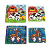 Wooden 9-piece cartoon puzzles Children's mini animal puzzle toys