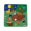 Wooden 9-piece cartoon puzzles Children's mini animal puzzle toys
