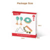 Children's Wooden Musical Instrument Set, Contains Maracas, Triangle Bells with Strike, Rattles, Tambourine Musical Toys for Toddlers and Kids, Rhythm and Educational Toys for Boys and Girls
