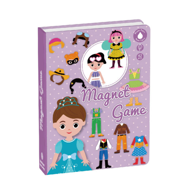 Clothing puzzle magnetic book, fun children's dress-up toys, preschool educational magnetic gift book