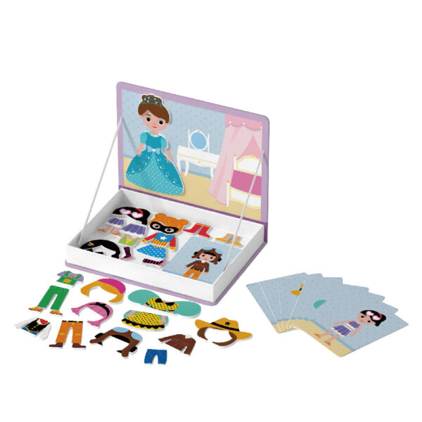 Clothing puzzle magnetic book, fun children's dress-up toys, preschool educational magnetic gift book - Image 2