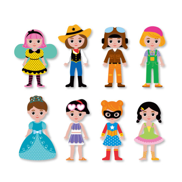 Clothing puzzle magnetic book, fun children's dress-up toys, preschool educational magnetic gift book - Image 3