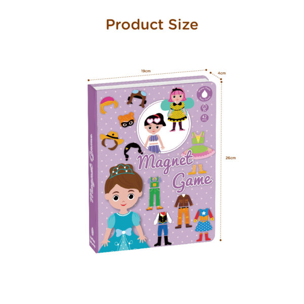 Clothing puzzle magnetic book, fun children's dress-up toys, preschool educational magnetic gift book - Image 4