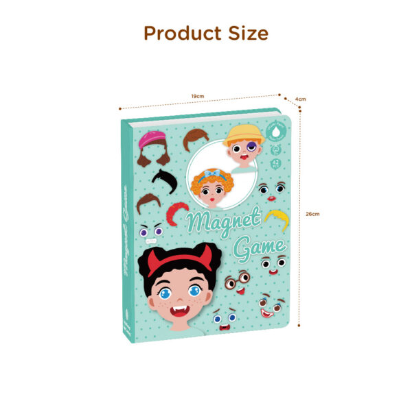 Children's facial expression puzzle magnetic book, fun children's emotion change learning toys, preschool children's educational magnetic gift book - Image 4