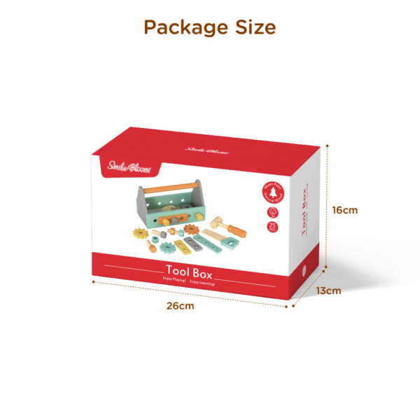 Wooden tool box toys children's educational portable multifunctional repair tool box - Image 4