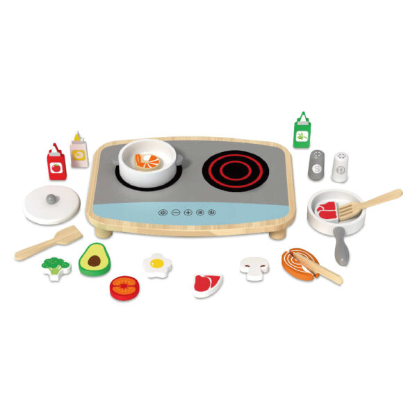 Wooden mini kitchen set, pretend cooking toys for kids, kitchen toys for toddlers - Image 2