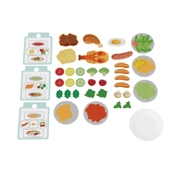 Wooden kitchen toy set, role-playing learning cooking set toys, fun pretend cooking toys, educational children learn kitchen waste sorting - Image 2