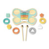 Wooden musical instrument toys Butterfly wooden educational music toys Shape recognition and xylophone drum Suitable for children