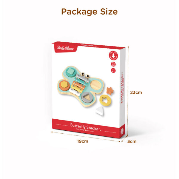 Wooden musical instrument toys Butterfly wooden educational music toys Shape recognition and xylophone drum Suitable for children - Image 4