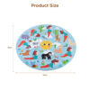 105 Piece Children's Wooden Round Jigsaw Puzzle, Creative Animal Yoga Puzzle for Boys and Girls, Educational Toy