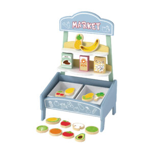 Wooden role-play fruit store shopping food set | role-play pretend children's market stall toys | educational parent-child toys