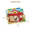 Wooden Puzzle Western Tavern Lock Montessori Wooden Door Toddler Busy Board
