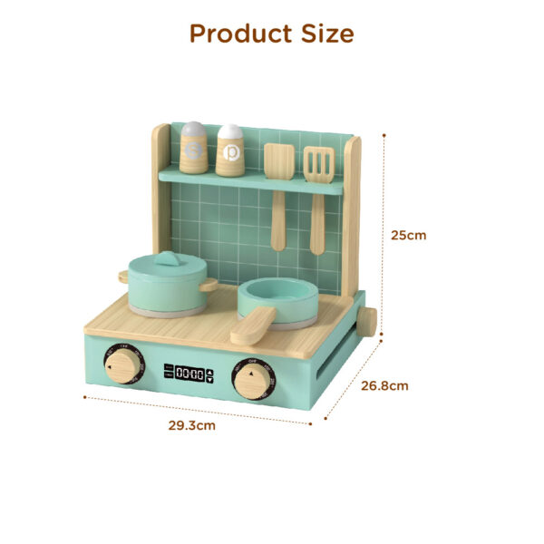 Wooden mini kitchen toys children's pretend cooking toys - Image 3