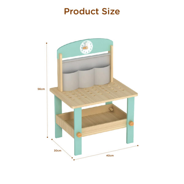 Wooden large tool bench Children's educational play house toy set - Image 3