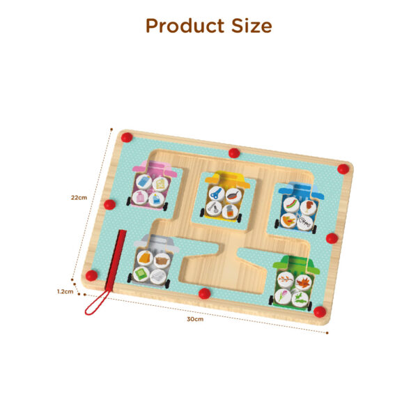 Wooden garbage sorting beads toys garbage recycling maze children's educational toys - Image 3