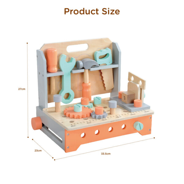 Wooden mini tool bench toy set, children's disassembly and assembly tool bench set toy - Image 3