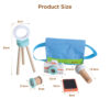 Wooden social media game set role play stand camera toy suitable for children's social interaction
