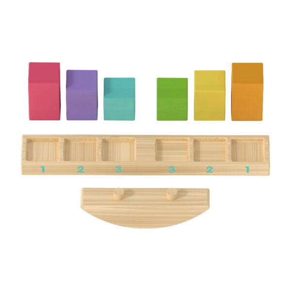 Wooden color balance game, children's balance toys, preschool educational stacking and balance toys - Image 3
