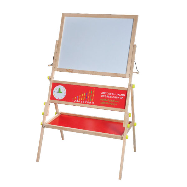 2-in-1 Wooden White Dry Erase Easel Board and Blackboard Children's Standing Easel Board Children's Writing Board Educational Toys - Image 2