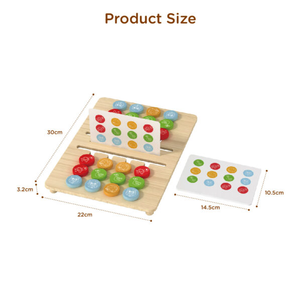 Wooden slide game Montessori learning toys color shape matching logic game preschool children educational wooden toys - Image 3