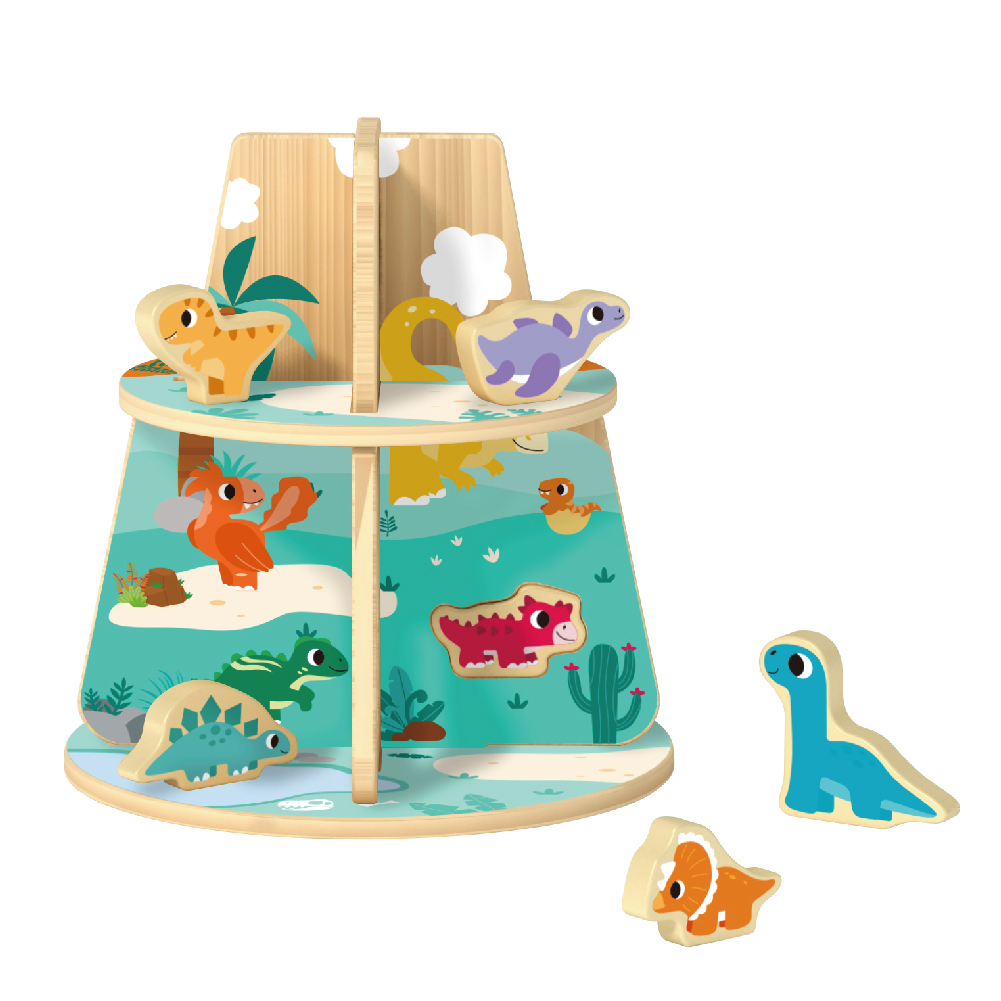 Montessori Toys Wooden Activities Puzzle Learning Cognitive Dinosaur Games Children's Toys - Image 3