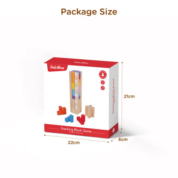 Wooden stacking building block games, children's wisdom tower brain development logical thinking training promote children's brain development - Image 5