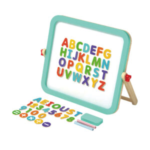 2 in 1 wooden mini white drawing board and blackboard Children's cognitive numbers and letters educational toys