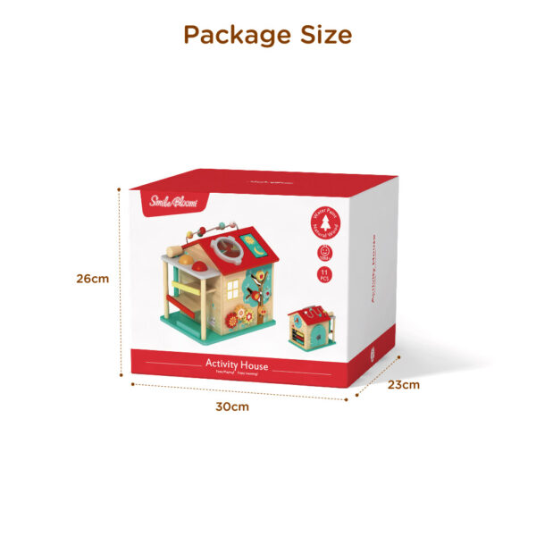 Wooden Play Cube, Montessori wooden hut busy house, multifunctional intellectual learning activity toys, suitable for boys and girls holiday gifts - Image 3