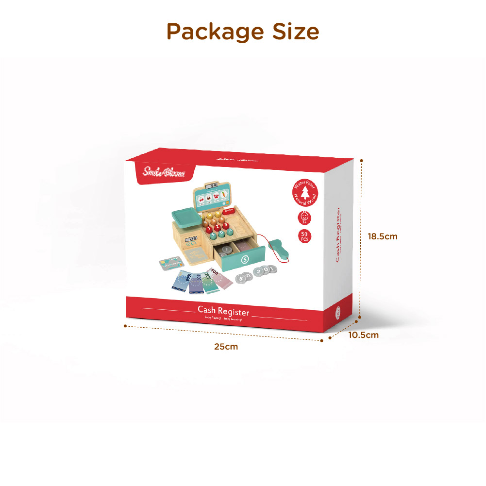 Wooden cash register, fun role-playing cashier toys, suitable for preschoolers to learn educational toys - Image 4