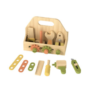 Wooden mini tool box set toys pretend play games