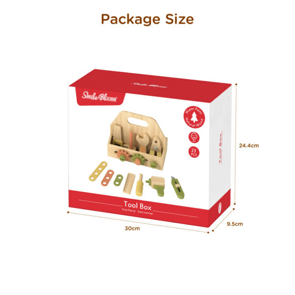 Wooden mini tool box set toys pretend play games - Image 4