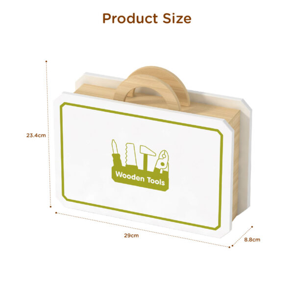 Wooden toolbox toys Children's screw disassembly and assembly Children's multifunctional portable toolbox toys - Image 2