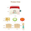 Wooden Toaster Kitchen Set Pop-Up Toaster Role Play Toy for Kids