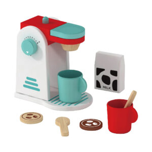 Wooden coffee machine toy set children's pretend kitchen toy set interactive role-playing toys