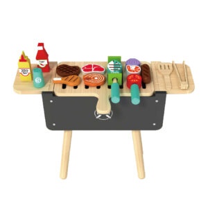 Wooden Kitchen BBQ Toy Set Fun Wooden Barbecue Food Toys Children's Role Playing Educational Toys