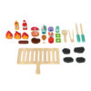 Wooden Kitchen BBQ Toy Set Fun Wooden Barbecue Food Toys Children's Role Playing Educational Toys