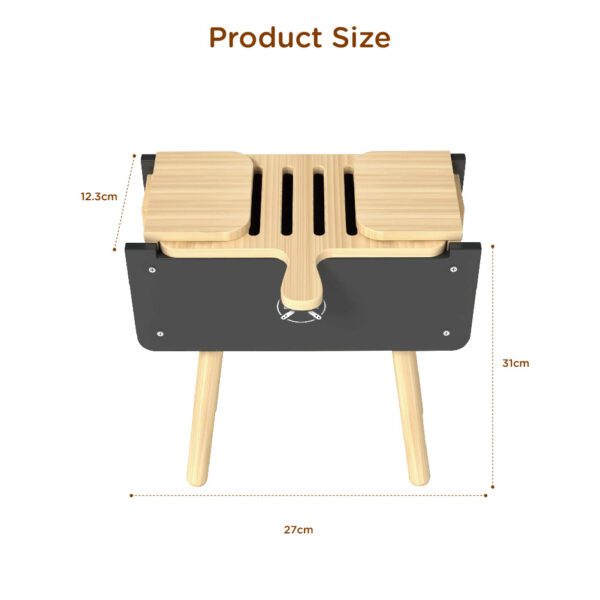 Wooden Kitchen BBQ Toy Set Fun Wooden Barbecue Food Toys Children's Role Playing Educational Toys - Image 3