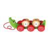Wooden crocodile pull toy suitable for children to learn to crawl suitable for infants and young children
