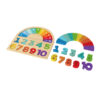 Wooden Number Counting Montessori, Numbers and Shapes Puzzles, Preschool Educational Puzzle Board Toys for Boys and Girls