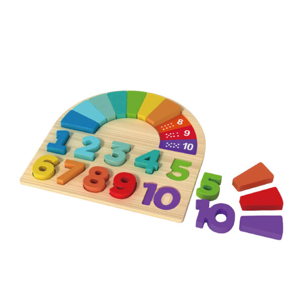 Wooden Number Counting Montessori, Numbers and Shapes Puzzles, Preschool Educational Puzzle Board Toys for Boys and Girls